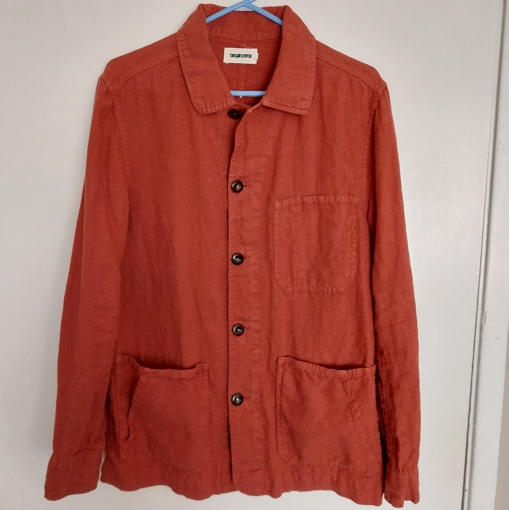 Taylor Stitch Hemp Chore Coat in Rust